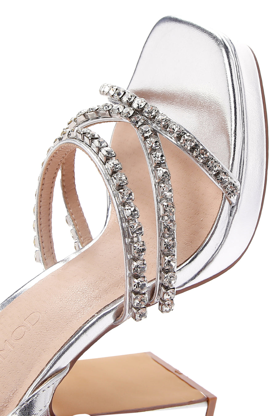 Women's Silver Stone High Heel Sandals
