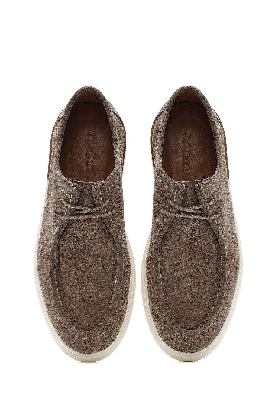 Men's Beige Suede Leather Casual Shoes