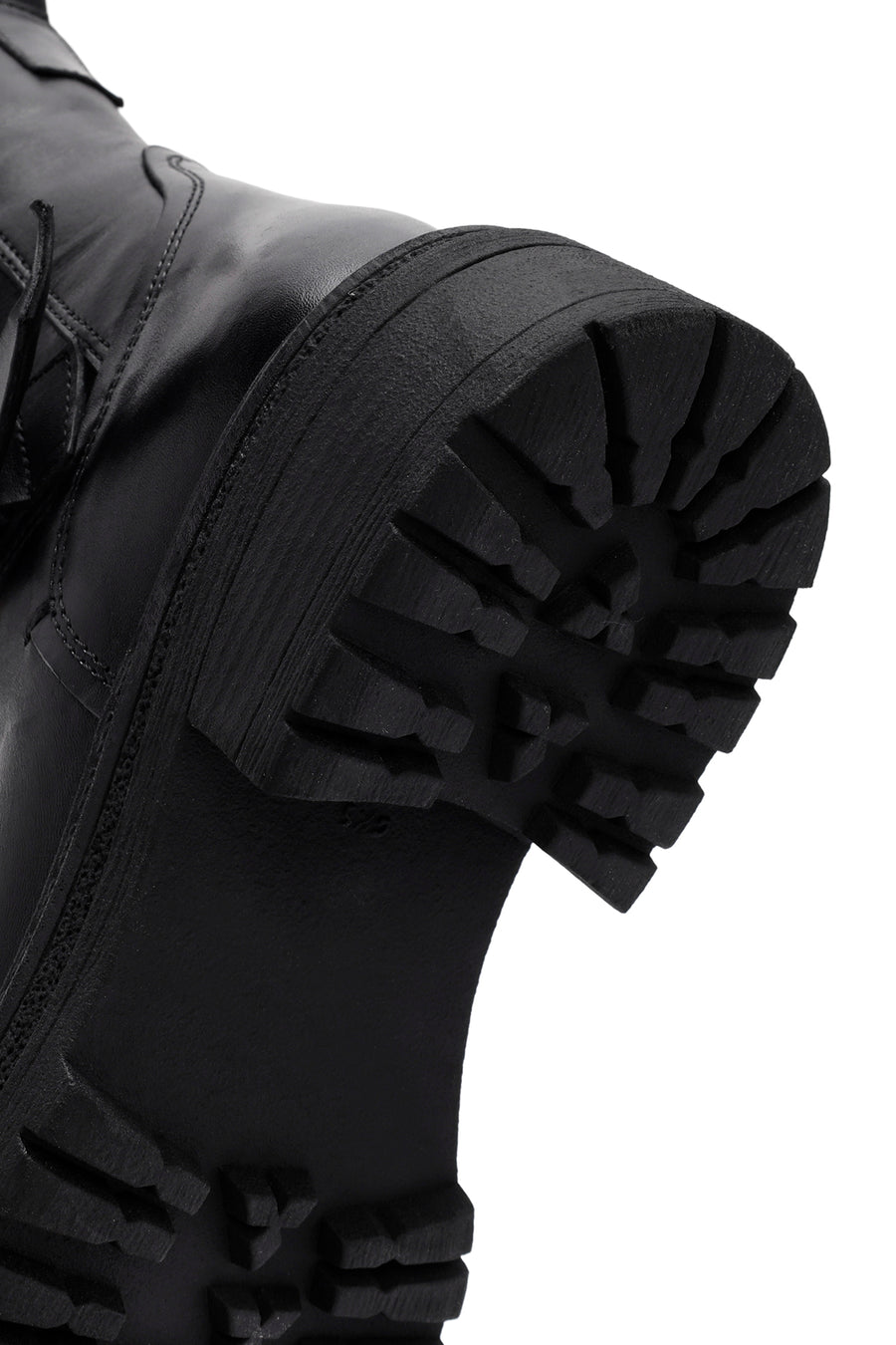 Women's Black Buckle Detailed Zippered Leather Boots