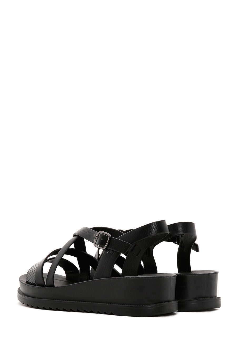 Women's Black Ankle Strap Sandals