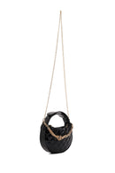 Woman Black Long-Strap Quilted Mini Evening Bag | Derimod