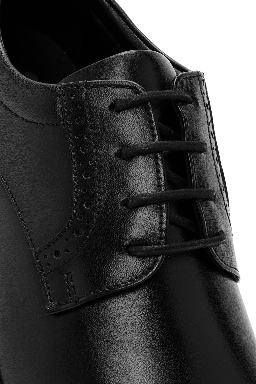 Men's Black Laced Leather Classic Shoes