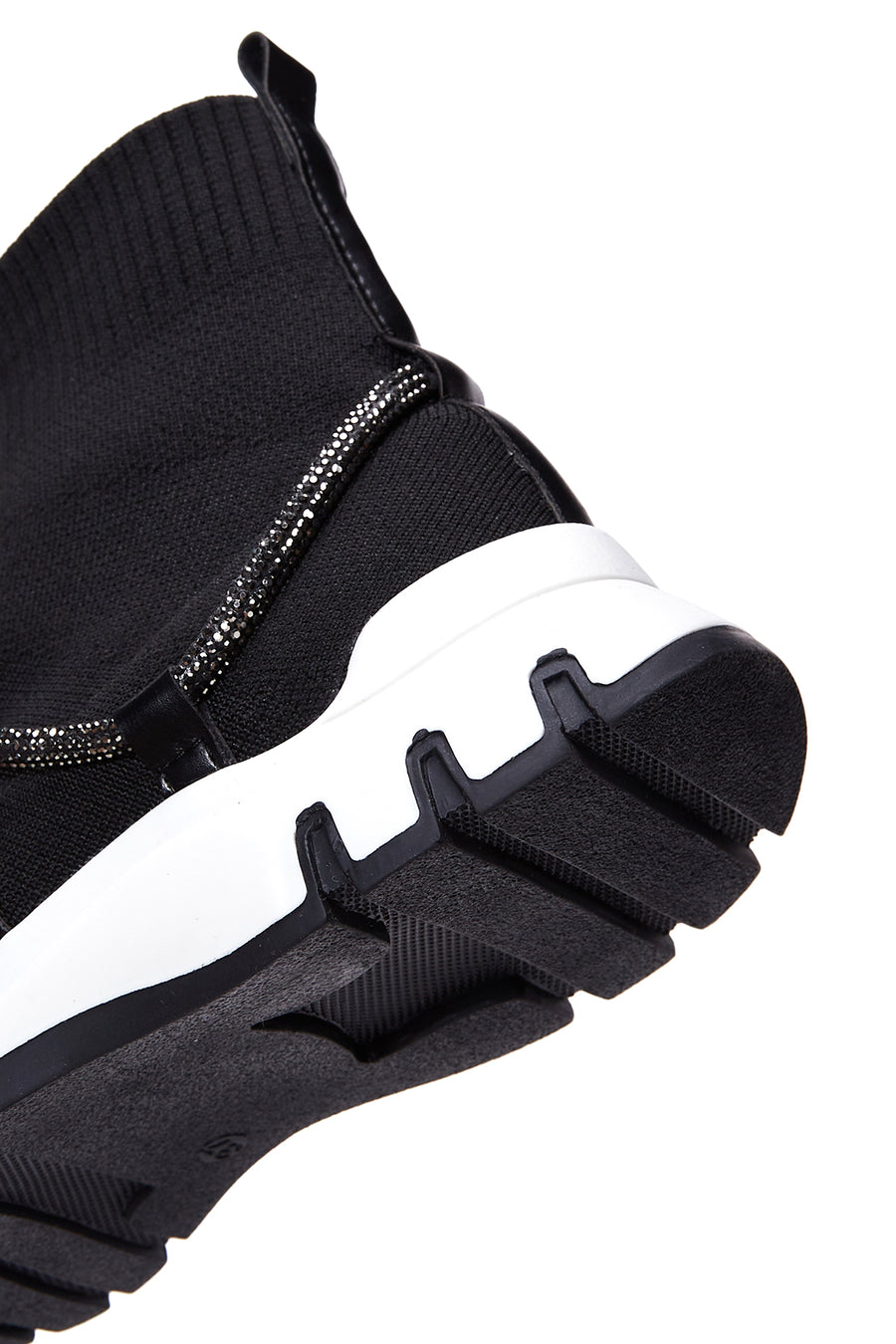 Women's Black Stone High Top Sneaker