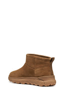 Geox Women Tan D Spherica 4X4 B Abx B - Suede Suede Leather Teddy Boot | Derimod