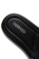 Kadın Siyah Deri Örgülü Comfort Terlik | Derimod