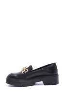 Women's Leather Chain Loafer | Derimod