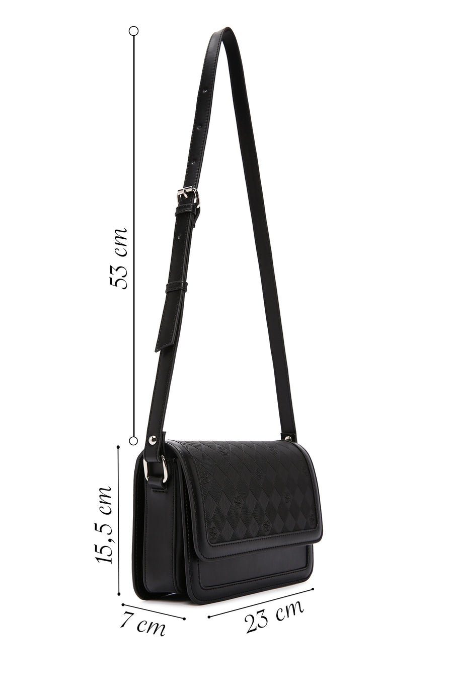 Women's Black Long Strap Crossbody Bag