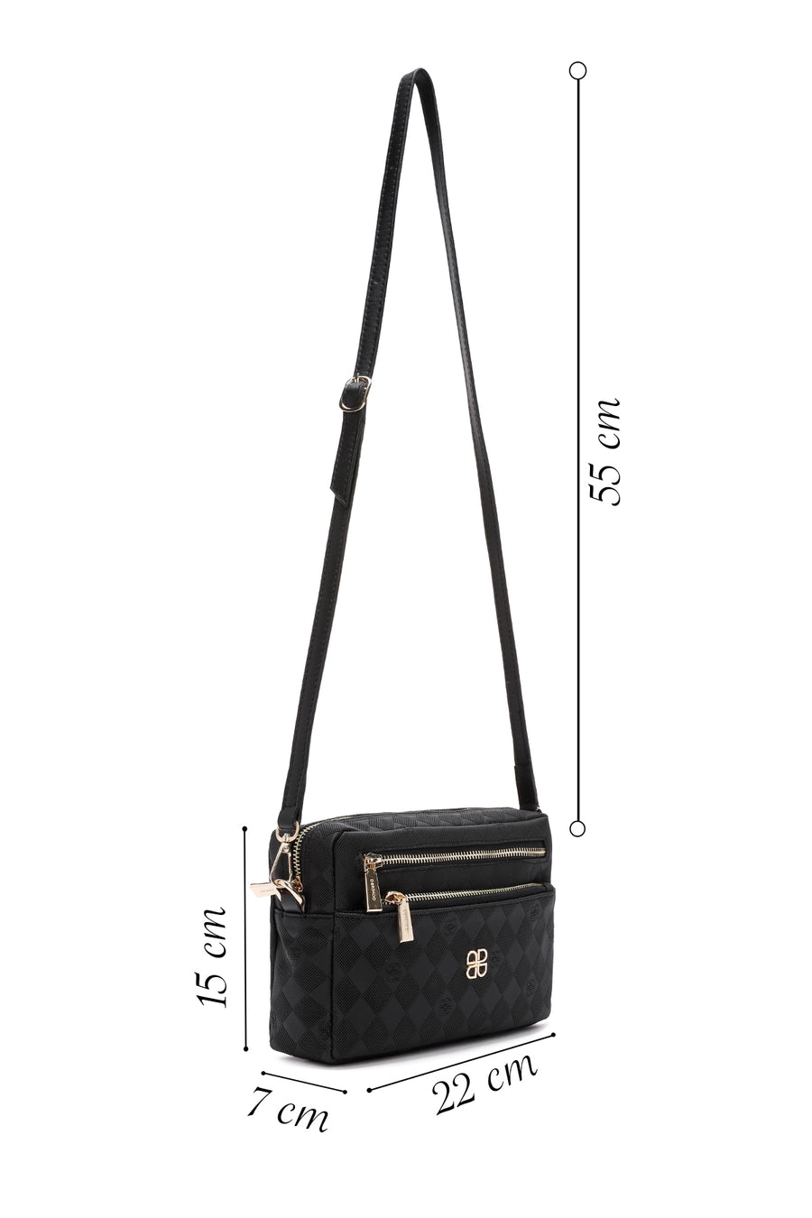 Women Black Long Strap Crossbody Bag