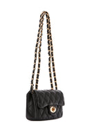 Women's Black Long Strap Quilted Crossbody Bag | Derimod