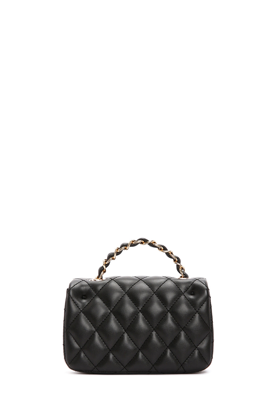 Women's Black Long Strap Quilted Crossbody Bag