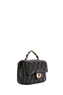 Women's Black Long Strap Quilted Crossbody Bag | Derimod