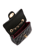Women's Black Long Strap Quilted Crossbody Bag | Derimod