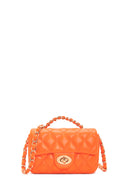 Women's Orange Long Strap Quilted Crossbody Bag | Derimod