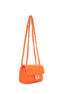 Women's Orange Long Strap Quilted Crossbody Bag | Derimod