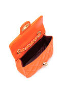 Women's Orange Long Strap Quilted Crossbody Bag | Derimod
