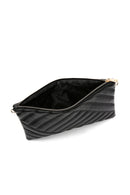 Women's Black Long Chain Strap Quilted Clutch Bag | Derimod
