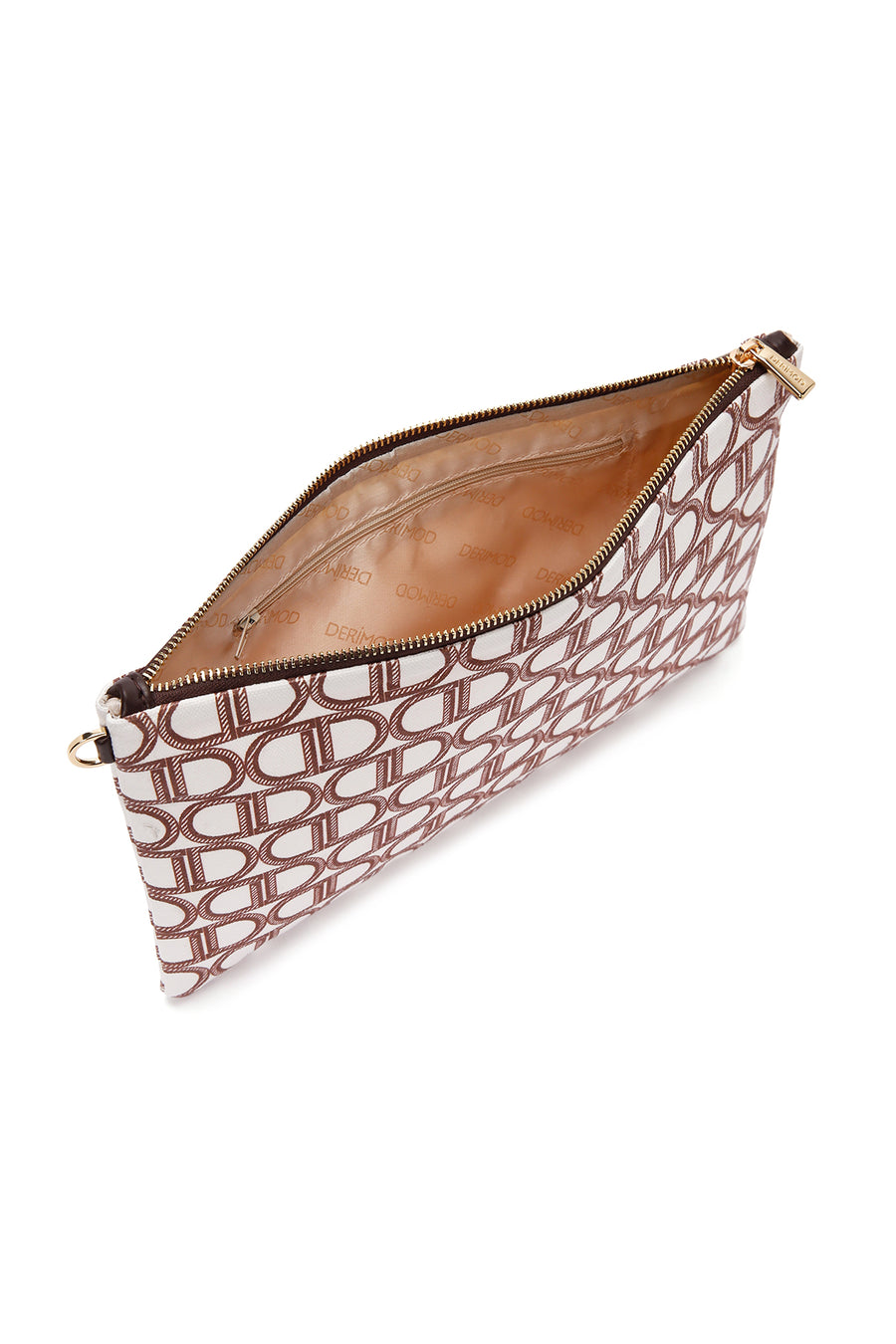 Women's Beige Long Chain Strap Clutch Bag