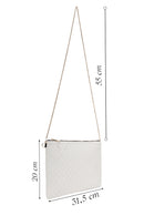 Women's White Long Chain Strap Clutch Bag | Derimod