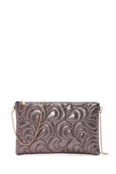 Women's Bronze Long Chain Strap Quilted Clutch Bag | Derimod
