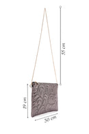 Women's Bronze Long Chain Strap Quilted Clutch Bag | Derimod