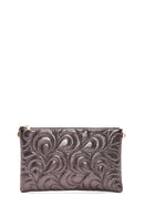 Women's Bronze Long Chain Strap Quilted Clutch Bag | Derimod