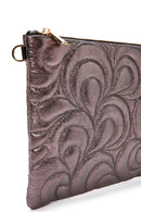 Women's Bronze Long Chain Strap Quilted Clutch Bag | Derimod