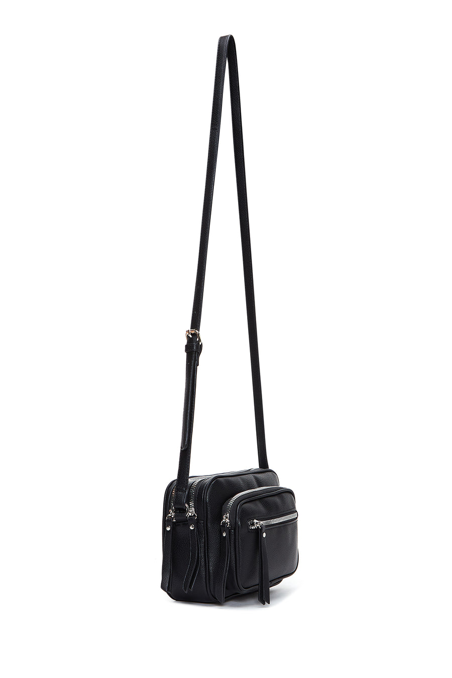 Women's Black Long Strap Crossbody Bag