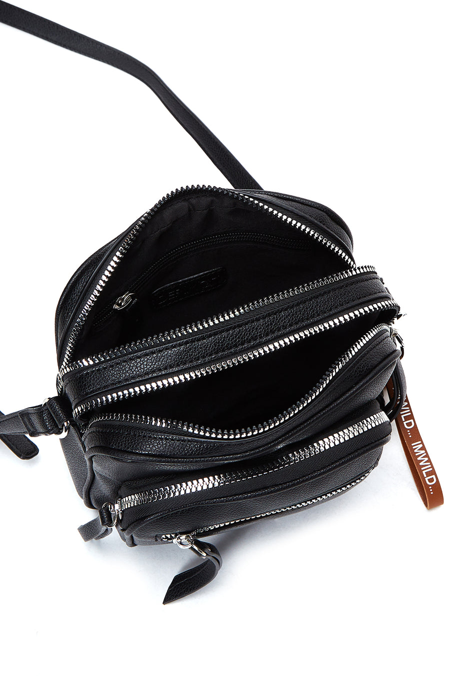 Women's Black Long Strap Crossbody Bag