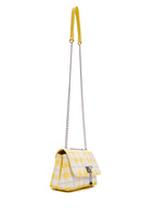 Women's Yellow Printed Long Strap Crossbody Bag | Derimod