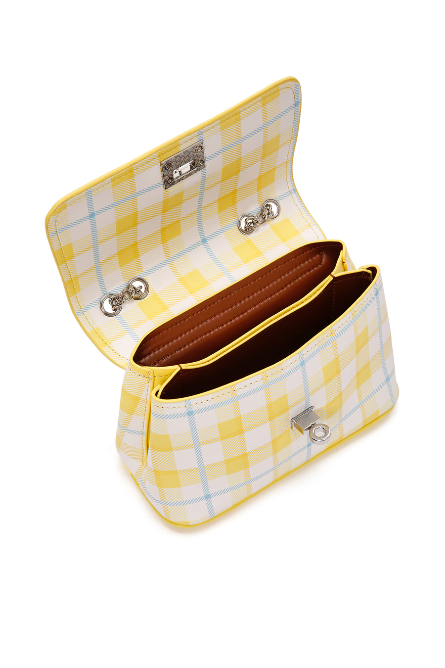 Women's Yellow Printed Long Strap Crossbody Bag