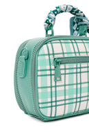 Women's Green Long Strap Printed Crossbody Bag | Derimod