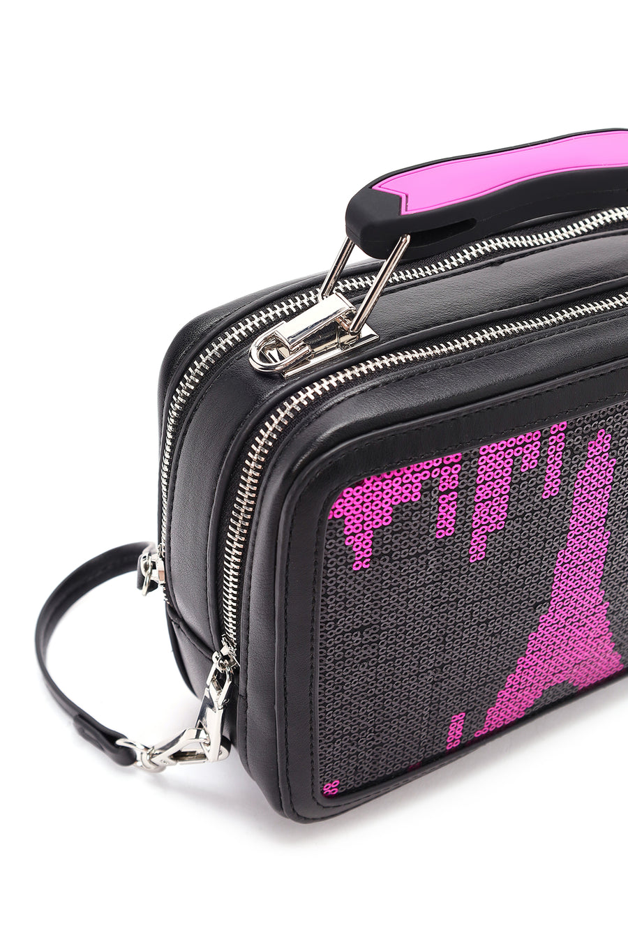 Women Black Long Strap Crossbody Bag