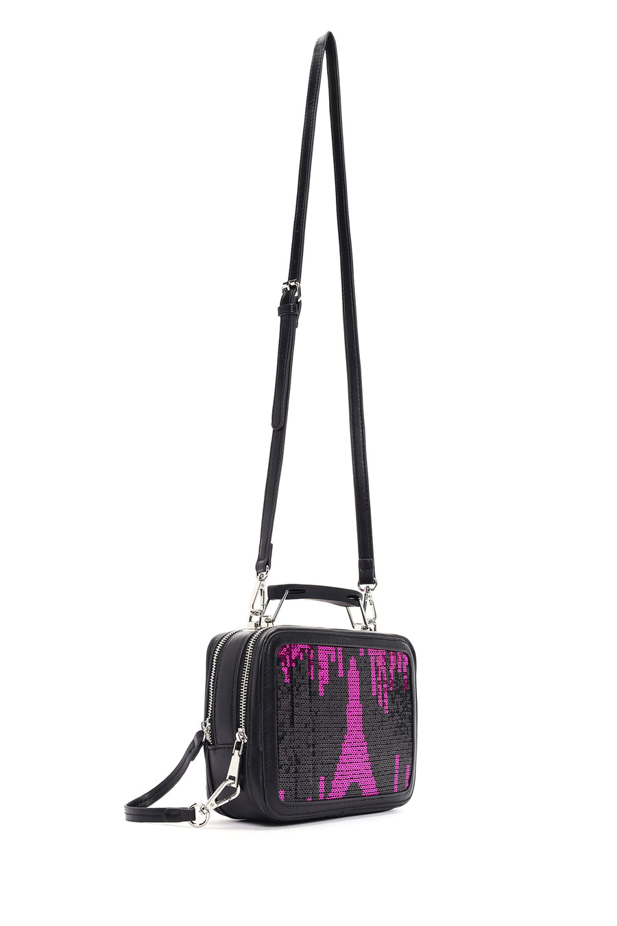 Women Black Long Strap Crossbody Bag