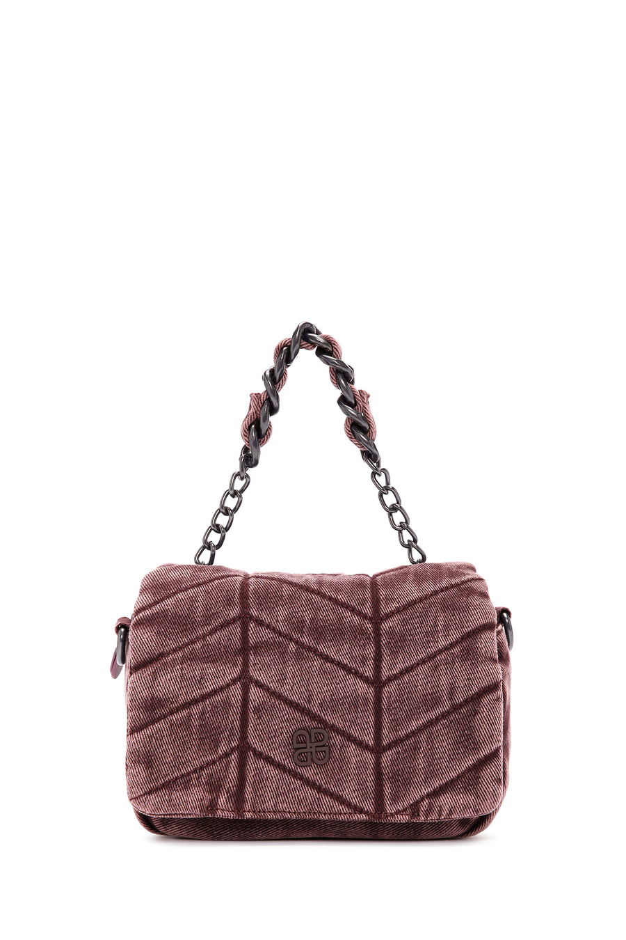Women's Pink Long Strap Fabric Crossbody Bag