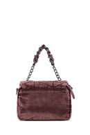 Women's Pink Long Strap Fabric Crossbody Bag | Derimod
