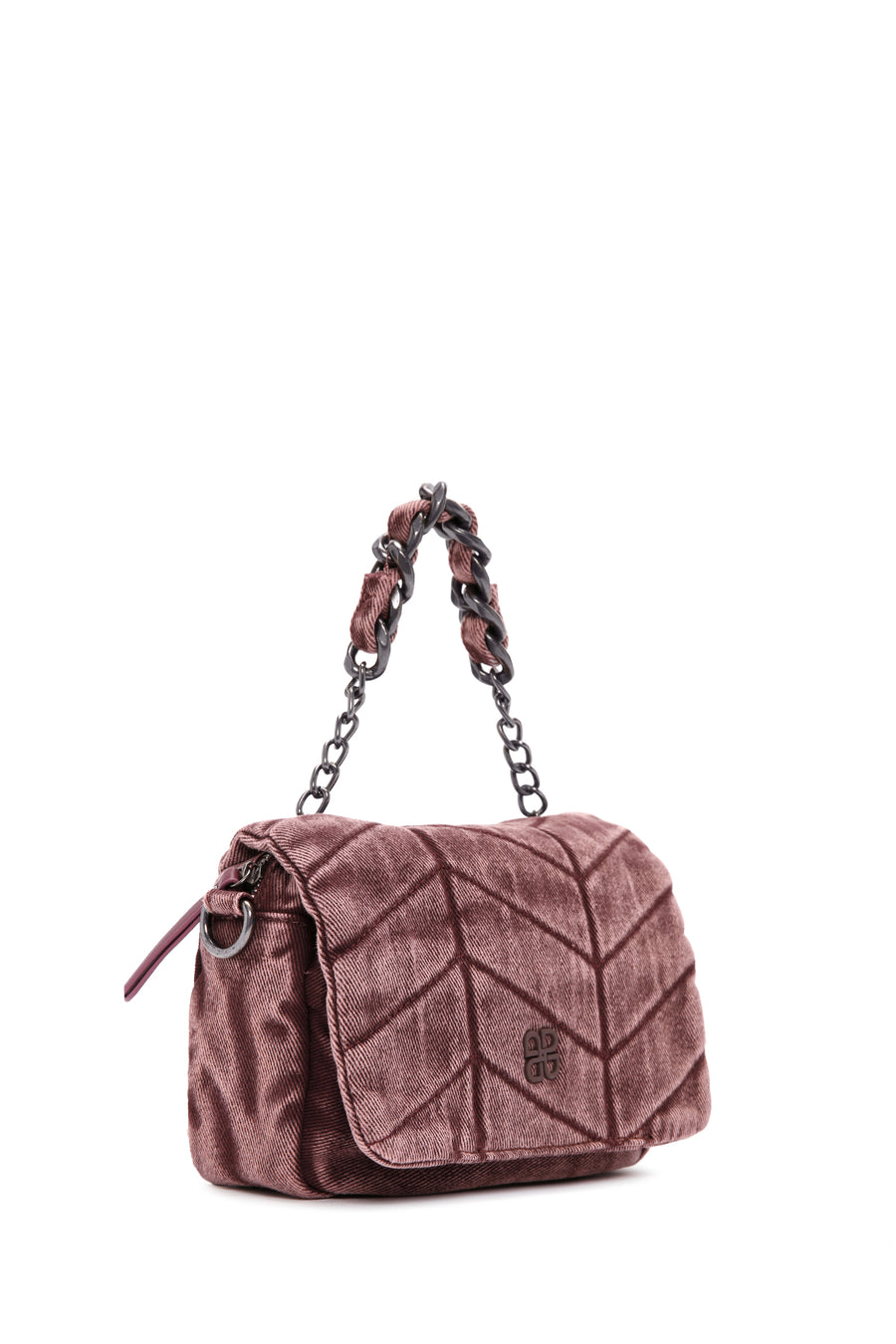 Women's Pink Long Strap Fabric Crossbody Bag