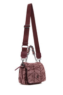 Women's Pink Long Strap Fabric Crossbody Bag | Derimod