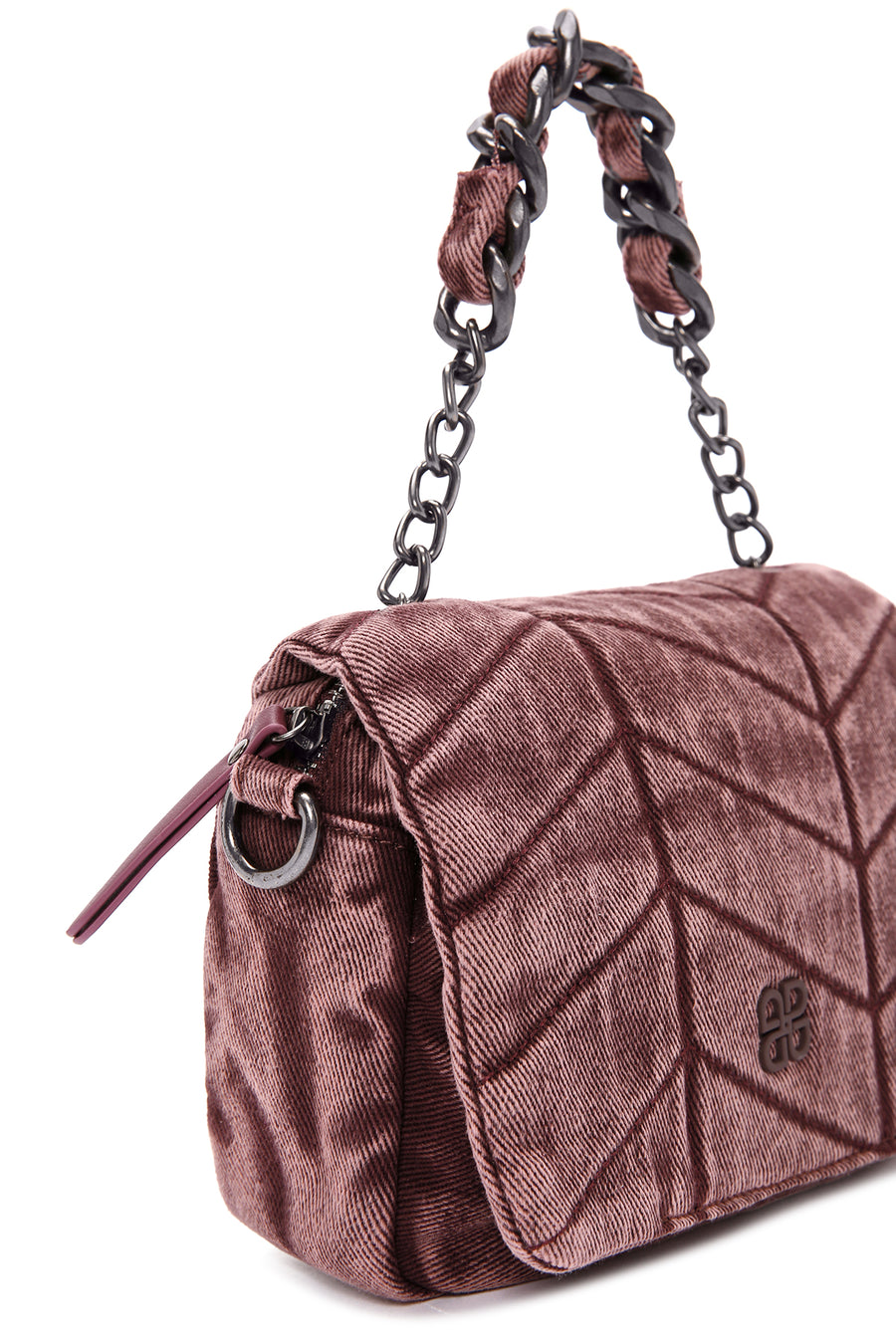 Women's Pink Long Strap Fabric Crossbody Bag