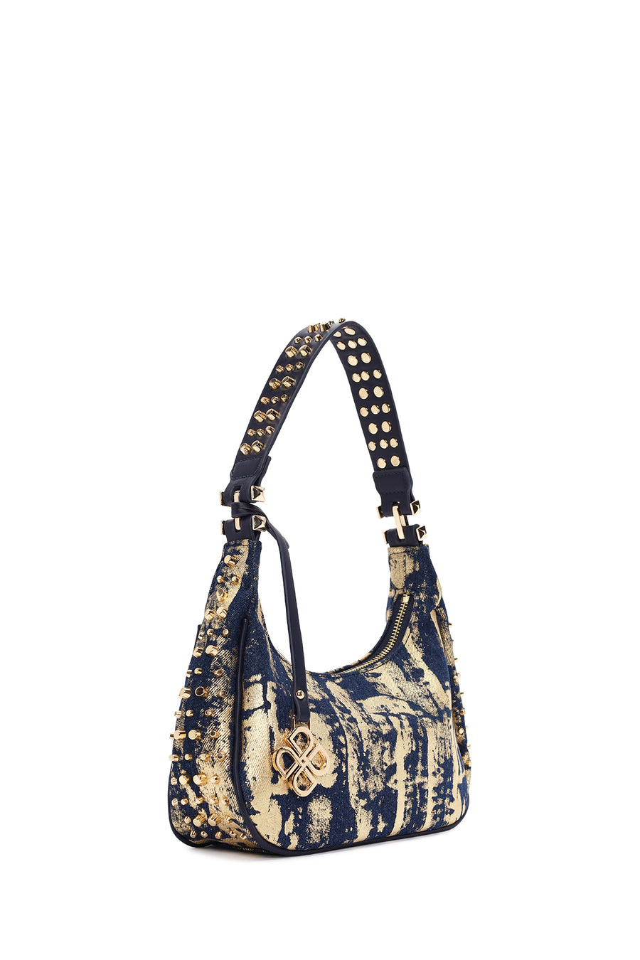Women's Navy Blue Fabric Shoulder Bag