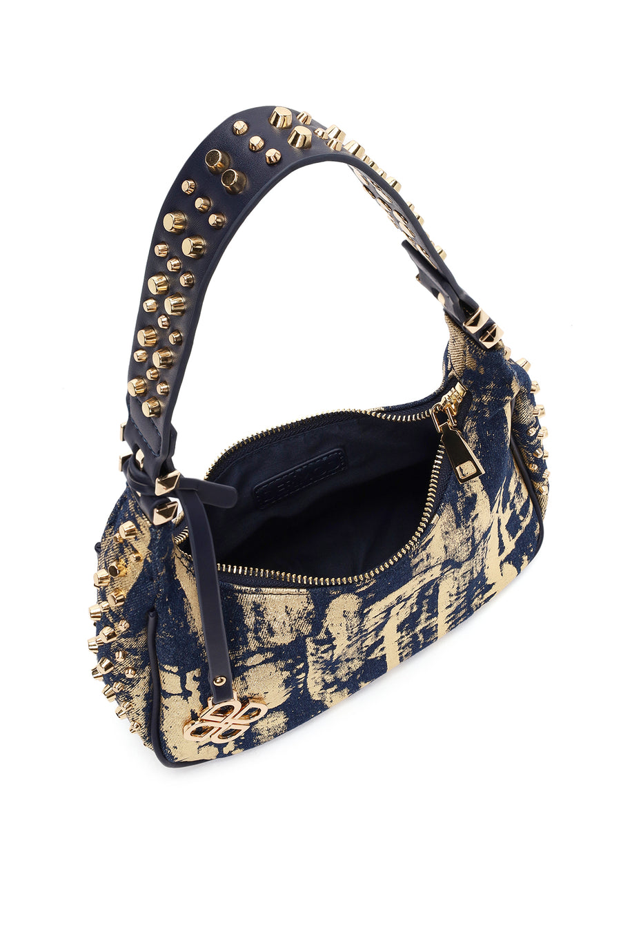 Women's Navy Blue Fabric Shoulder Bag