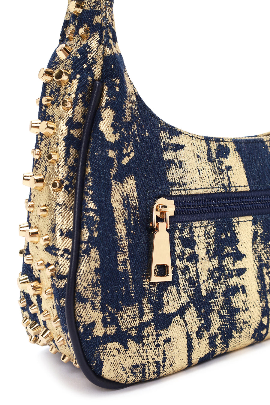 Women's Navy Blue Fabric Shoulder Bag