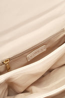 Women's Cream Long Strap Quilted Sleeve Bag | Derimod