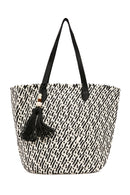 Women's Beige Straw Shoulder Bag | Derimod