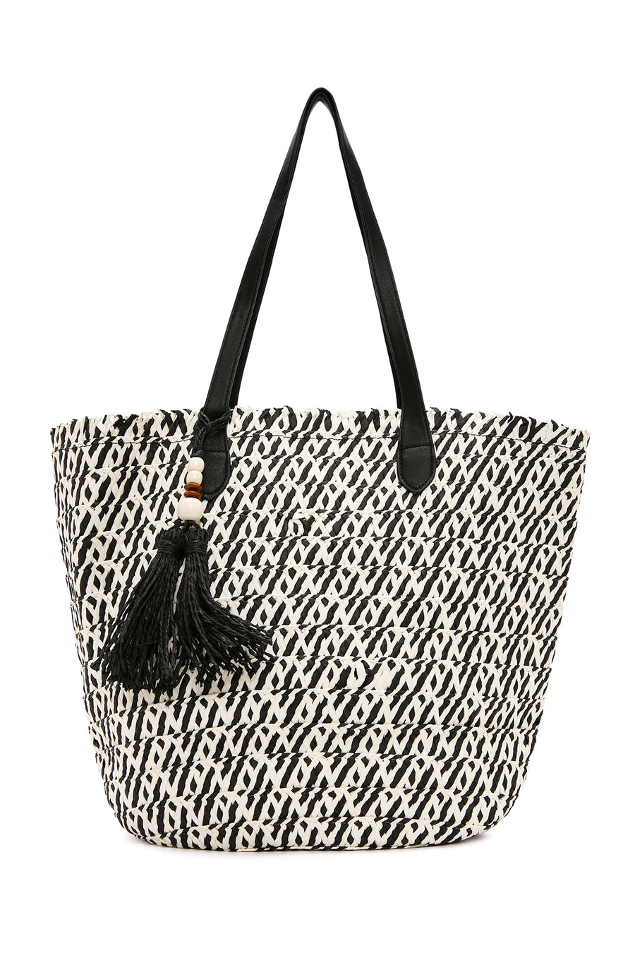 Women's Beige Straw Shoulder Bag 24SBD2526M7 | Derimod
