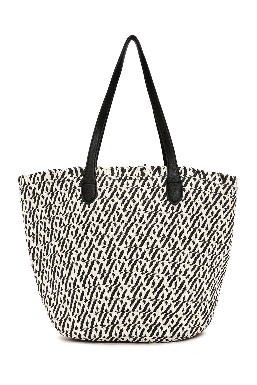 Women's Beige Straw Shoulder Bag