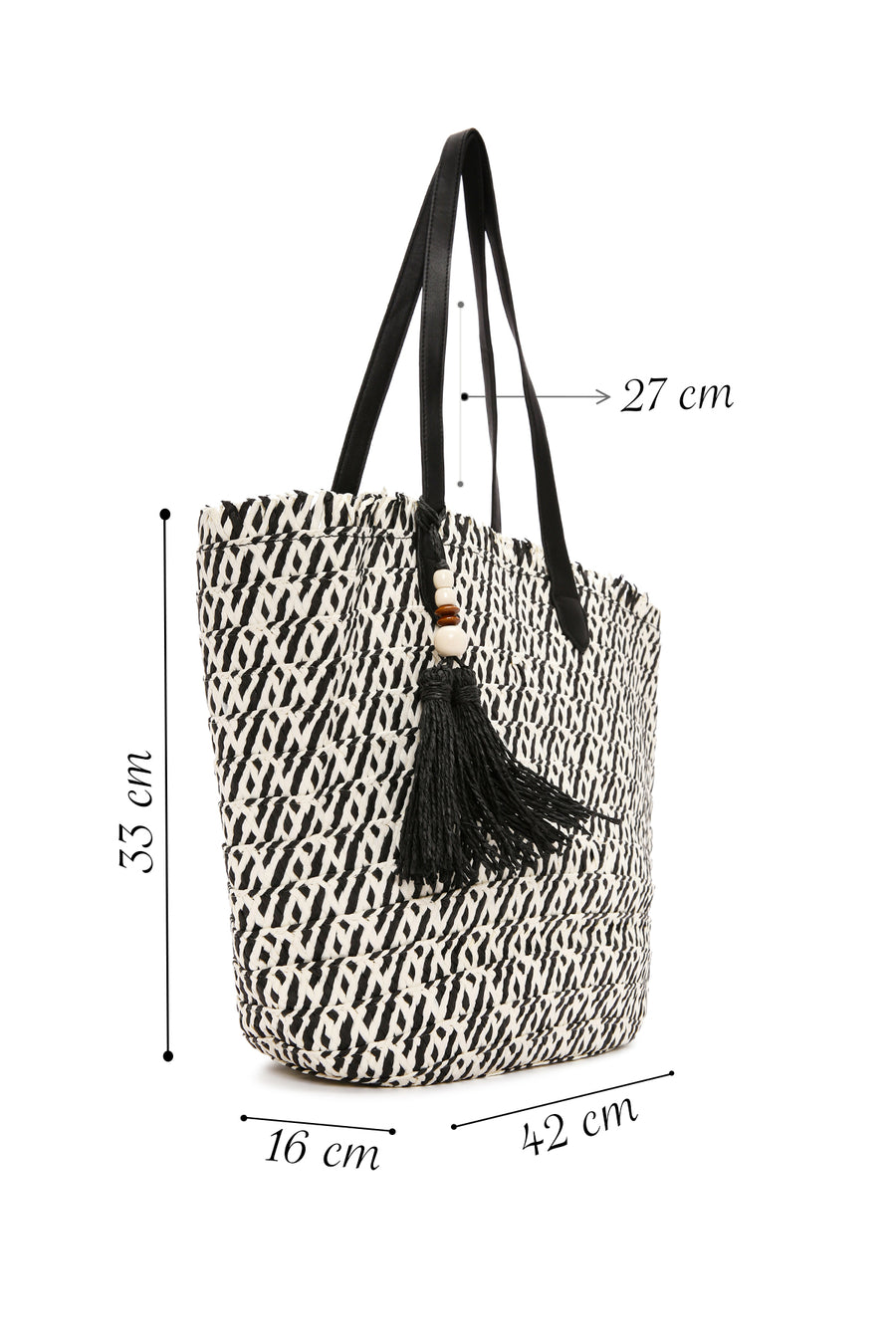 Women's Beige Straw Shoulder Bag
