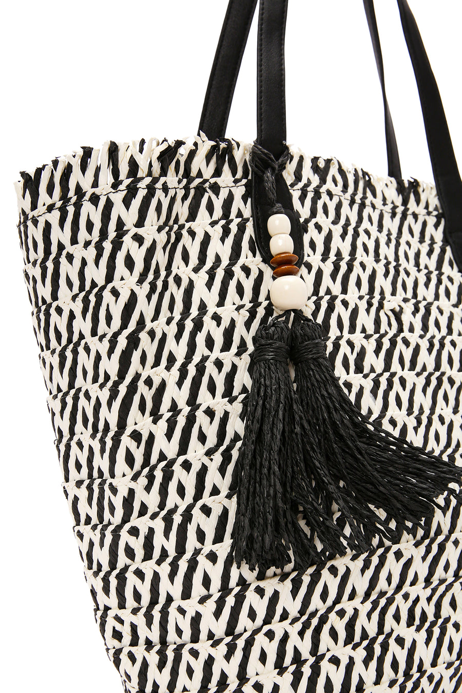 Women's Beige Straw Shoulder Bag