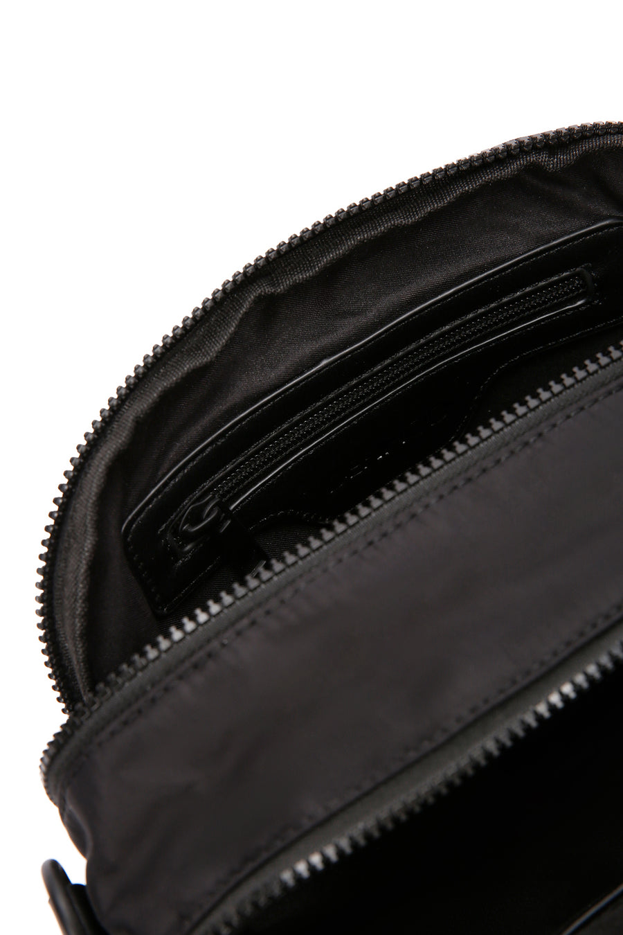 Women's Black Long Strap Fabric Crossbody Bag