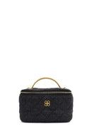 Women Blue Long Strap Quilted Crossbody Bag | Derimod