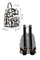 Women's Black Printed Backpack | Derimod